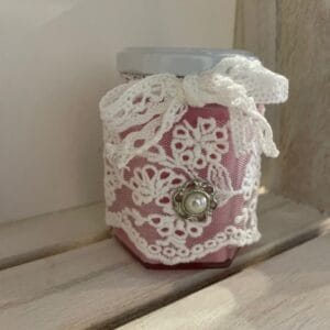 Bougie naturelle colorée rose à la cire de soja 150gr