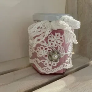 Bougie naturelle colorée rose à la cire de soja 150gr