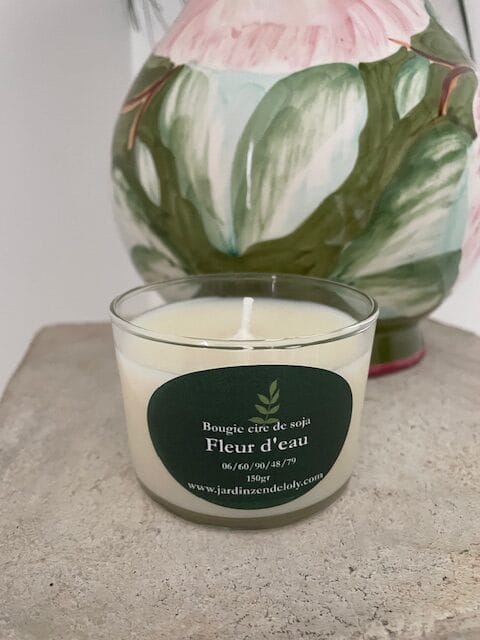Bougie naturelle relaxante fait main 150gr.